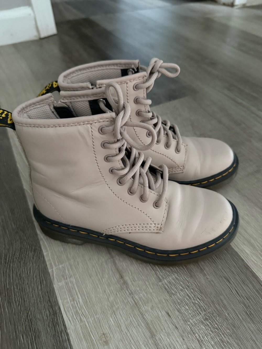 Dr. Martens Blush Pink Lace-Up Boots